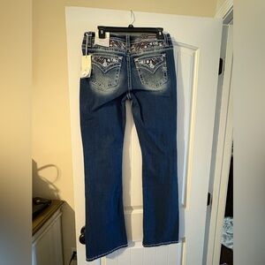 Miss me, red white and blue boot cut jeans size 30 waist 34 length